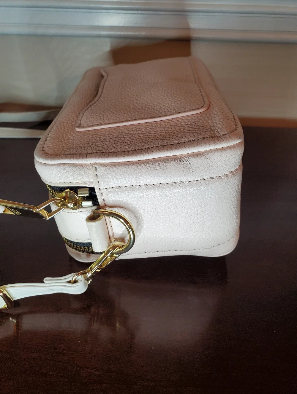 Marc Jacobs The Softshot 21 Pebbled Leather Crossbody Bag Pink Tutu